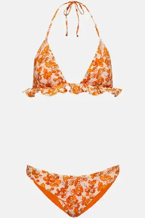 Etro Printed ruched bikini