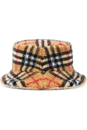 Burberry Burberry Check fleece bucket hat