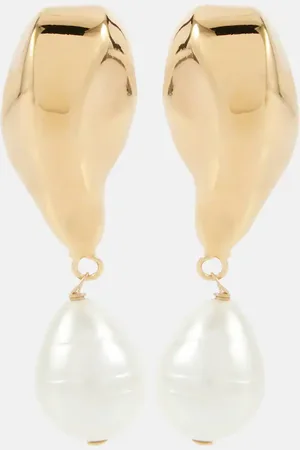 Oscar de la Renta Faux pearl drop earrings