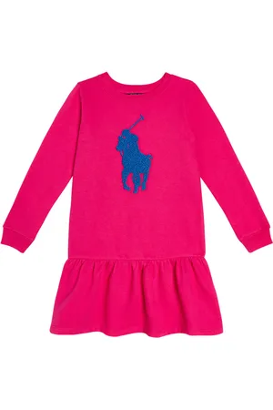 Ralph Lauren Logo embroidered cotton-blend dress