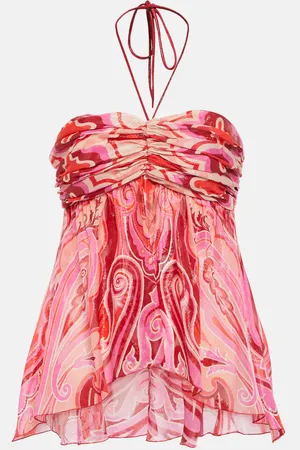 Etro Halterneck silk-blend top