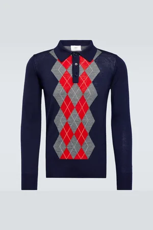 Ami Argyle wool sweater