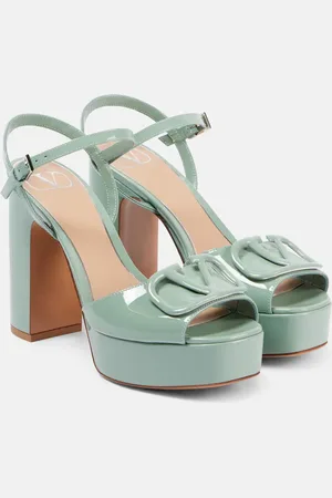 VALENTINO GARAVANI VLogo Signature patent leather platform sandals