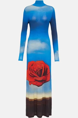 Paco rabanne Printed jersey maxi dress