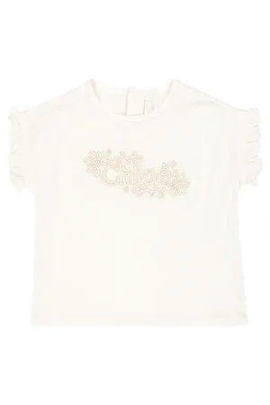 Chloé ChloÃ© Kids Baby logo cotton jersey T-shirt