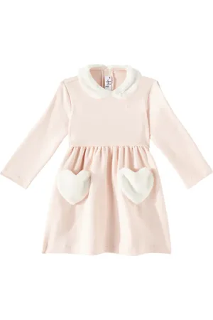 Il gufo Baby cotton-blend velvet dress