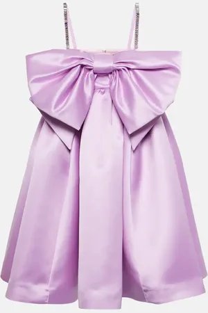 Nina Ricci Bow-detail duchesse satin minidress