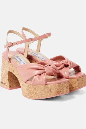Jimmy Choo Heloise 95 leather platform sandals