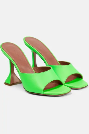 Amina Muaddi Lupita leather mules