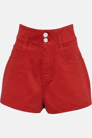 Alaïa AlaÃ¯a High-rise cotton shorts