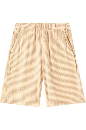 BONPOINT Enro striped cotton Bermuda shorts