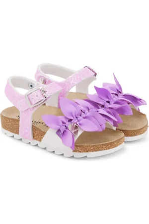 MONNALISA Floral-appliquÃ©d sandals