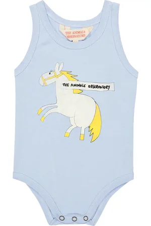 The Animals Observatory Baby Turtle printed cotton bodysuit