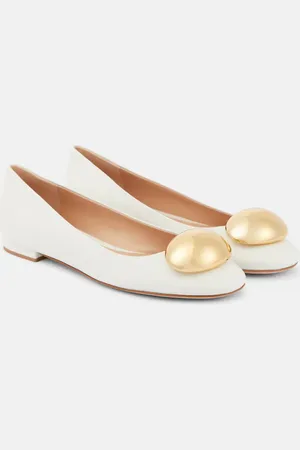 Gianvito Rossi Sphera leather ballet flats