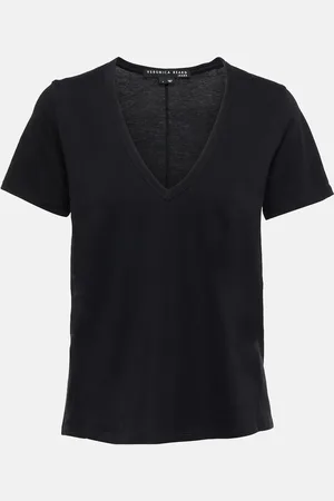 VERONICA BEARD Cindy V-neck cotton T-shirt