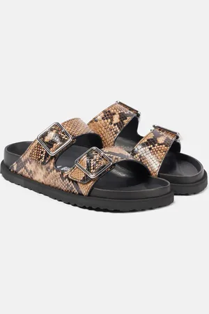 Birkenstock Arizona snake-effect leather sandals