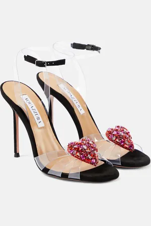 Aquazzura Love Me 105 embellished PVC sandals