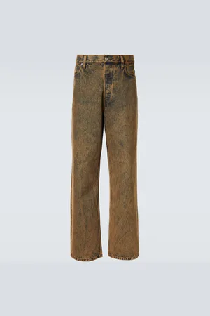 DRIES VAN NOTEN Faded wide-leg jeans
