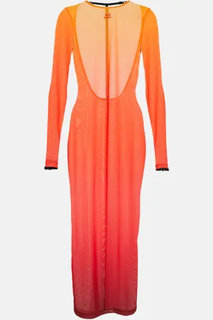 Courrèges CourrÃ¨ges Gradient semi-sheer midi dress