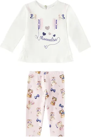 MONNALISA Baby printed T-shirt and leggings set