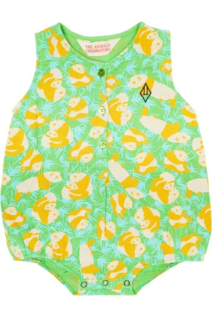 The Animals Observatory Baby Butterfly printed cotton bodysuit