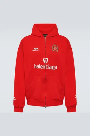 Balenciaga Logo cotton jersey hoodie