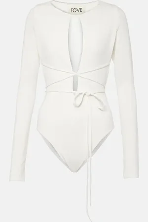TOVE Jennifer cutout crÃªpe jersey bodysuit