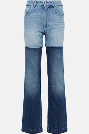 Peter Do Patchwork high-rise straight jeans