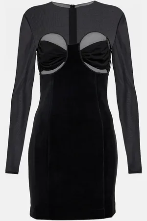 Nensi Dojaka Cutout velvet minidress