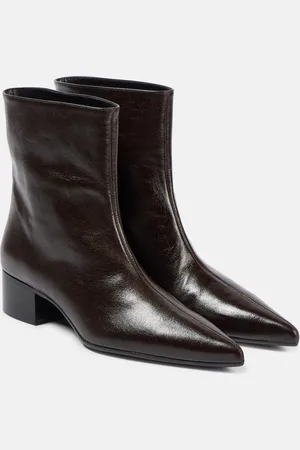 Khaite Andee leather ankle boots