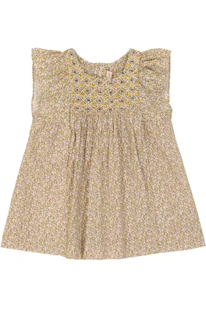 BONPOINT Baby Cadelili smocked cotton dress