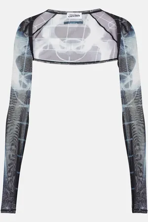 Jean Paul Gaultier The Black Squeletor semi-sheer mesh shrug
