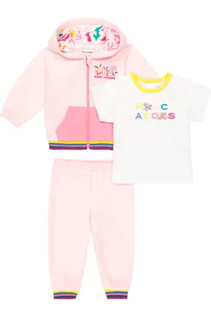 Marc Jacobs Baby cotton-blend T-shirt, hoodie, and sweatpants set