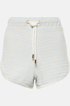 Nina Ricci Terry striped cotton blend shorts