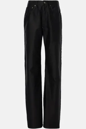 Maison Margiela Coated high-rise wide-leg jeans