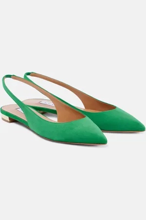 Aquazzura Purist suede slingback flats