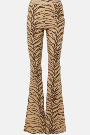 Stella McCartney Tiger-print jersey flared pants