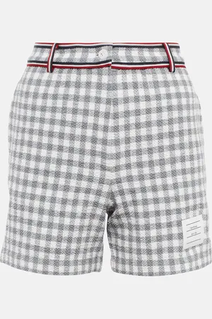 Thom Browne High-rise gingham cotton shorts