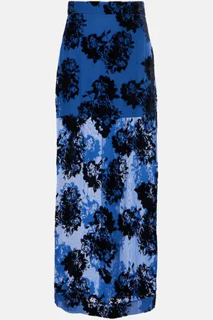 Nina Ricci DevorÃ© velvet maxi skirt