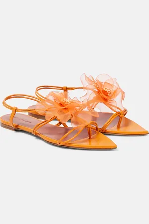 Nensi Dojaka AppliquÃ© leather thong sandals