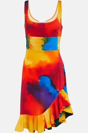 Paco rabanne Printed asymmetrical minidress