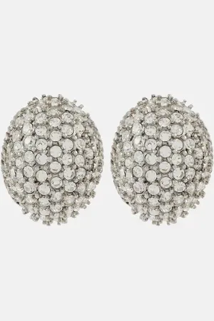 Jennifer Behr Tinsel crystal-embellished earrings