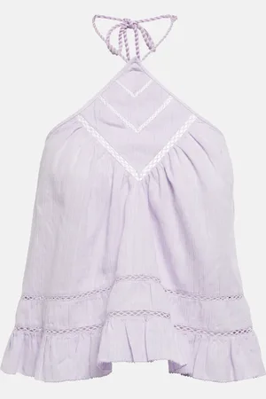 Marant Etoile Lisio halterneck cotton-blend top