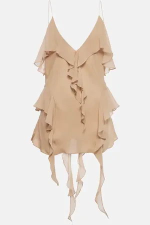Khaite Piet ruffled silk georgette camisole