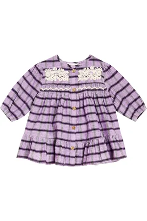Louise Misha Baby Massilia checked cotton dress