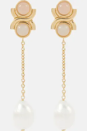 Chloé ChloÃ© Embellished faux pearl drop earrings