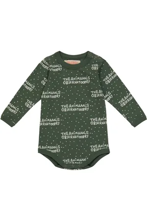 The Animals Observatory Baby Wasp logo cotton bodysuit