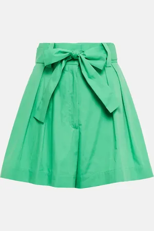 Oscar de la Renta High-rise wide-leg cotton shorts