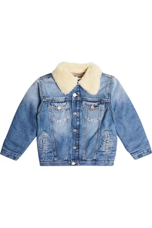 Maison Margiela Shearling-trimmed denim jacket