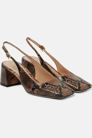 Gianvito Rossi Borneo leather slingback pumps